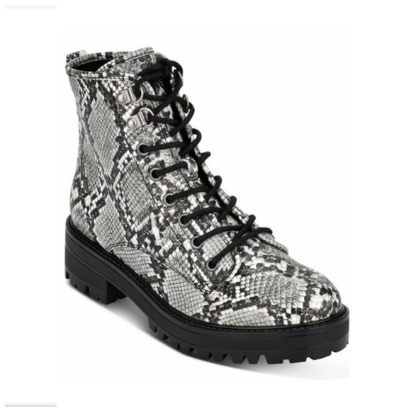 Indigo Shoes - NEW indigo rd. Imara Snakeskin Design Combat Boots